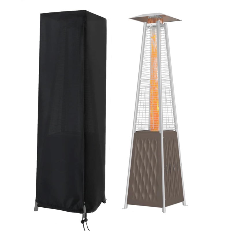 Aidetech Patio Heater Cover, Outdoor Propane Heater Covers for Pyramid Heater with Zipper Waterproof, Black - 87" H x 21" W x 24" D - Image 1